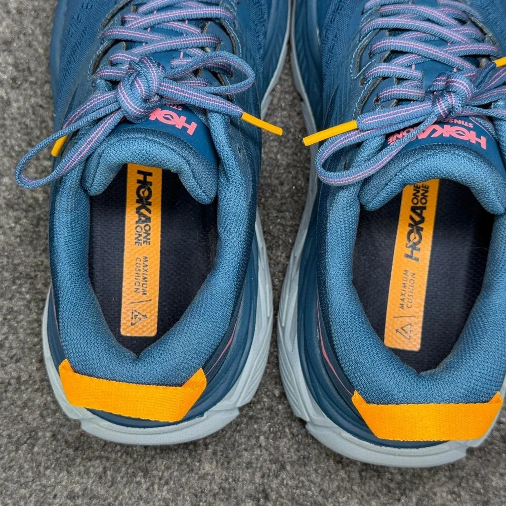 Hoka Stinson ATR 6 Trail Running Shoes Women's 8 Moroccan Blue Saffron Athletic